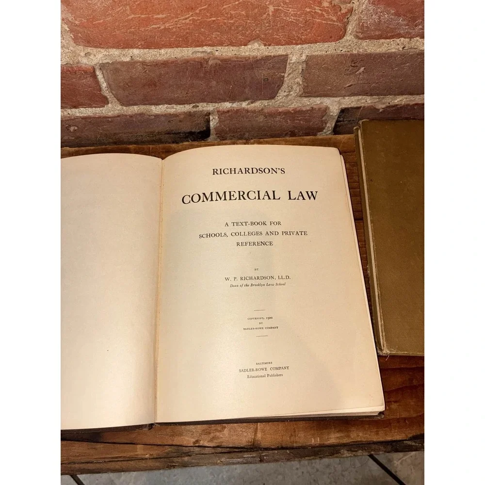 1900 Richardson's Commercial Law‎ Textbook